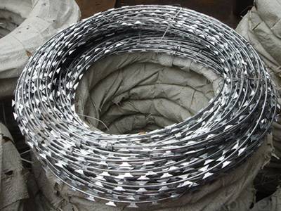 concertina barbed wire coils