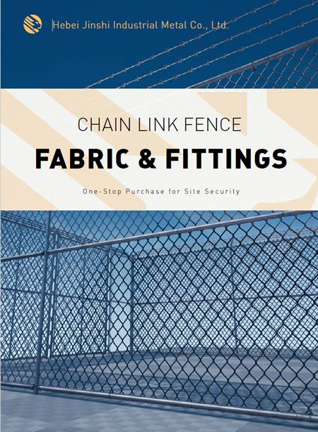 A assembled chain link fencing on blue background.
